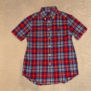 Kids Plaid Ralph Lauren Short Sleeve Button Up Size